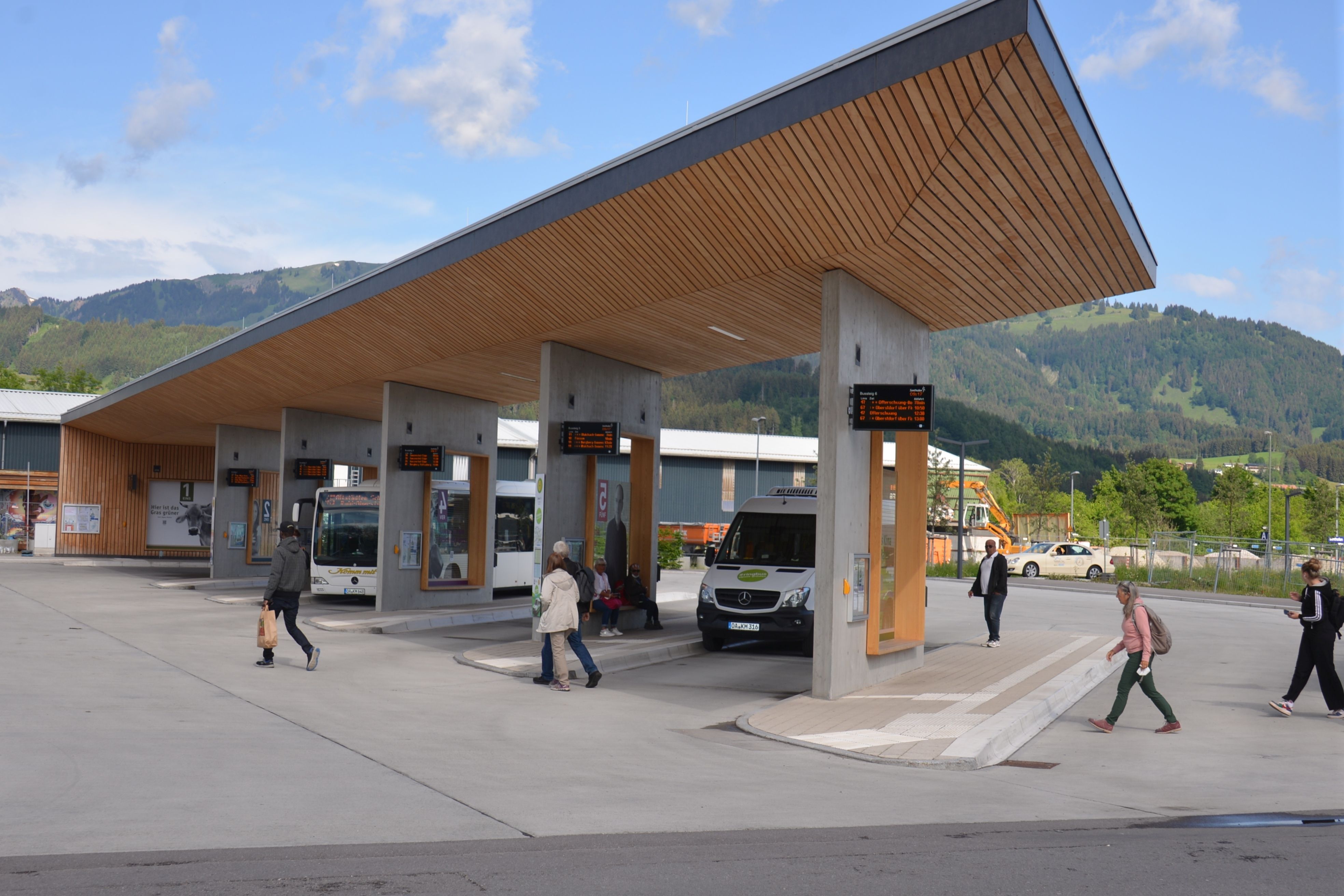 Der Busbahnhof in Sonthofen.