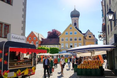 Markt auf dem Marienplatz in Immenstadt