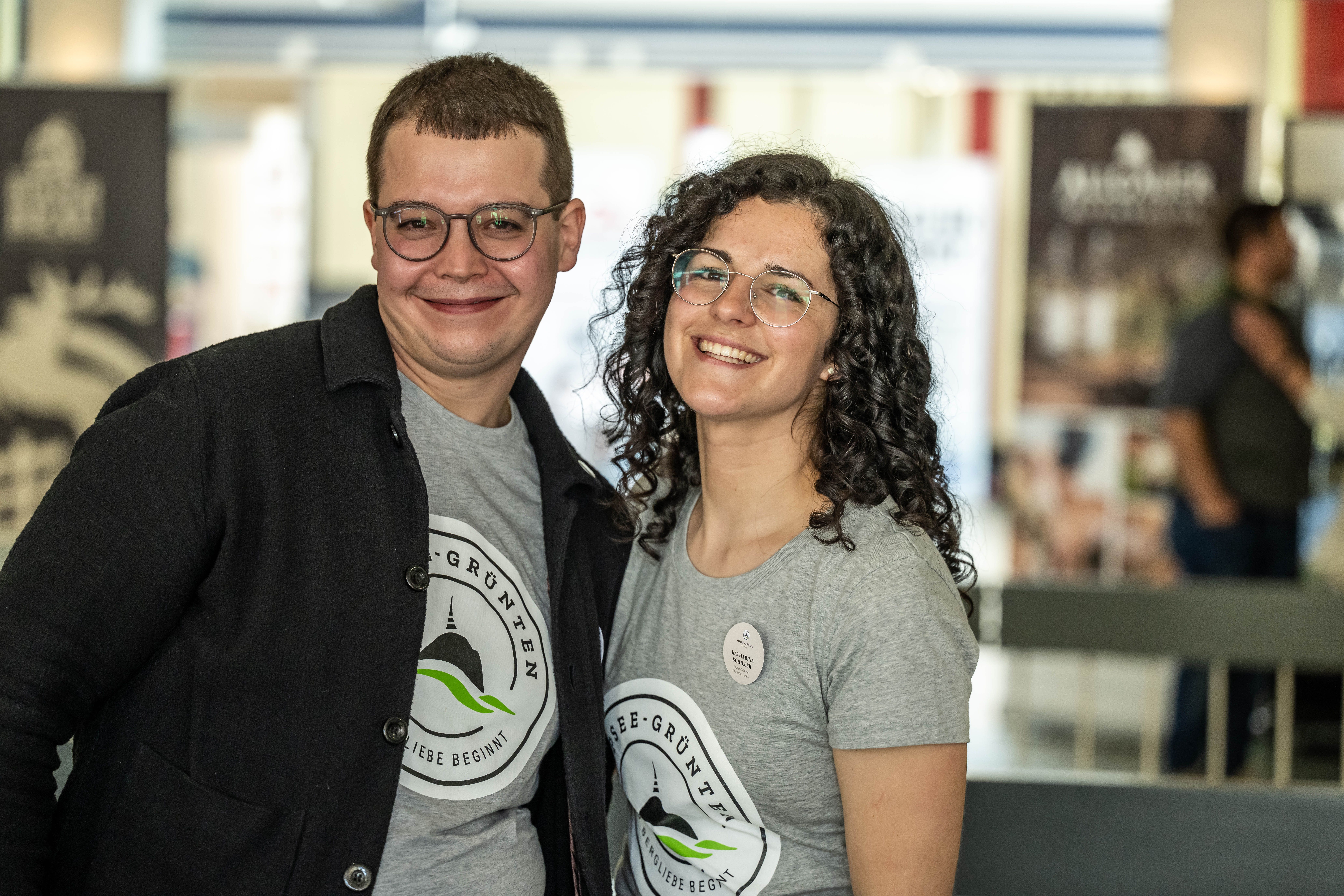 Johannes Haf und Katharina Schiller auf dem Gastgebertag 2023 im Haus Oberallgäu in Sonthofen.