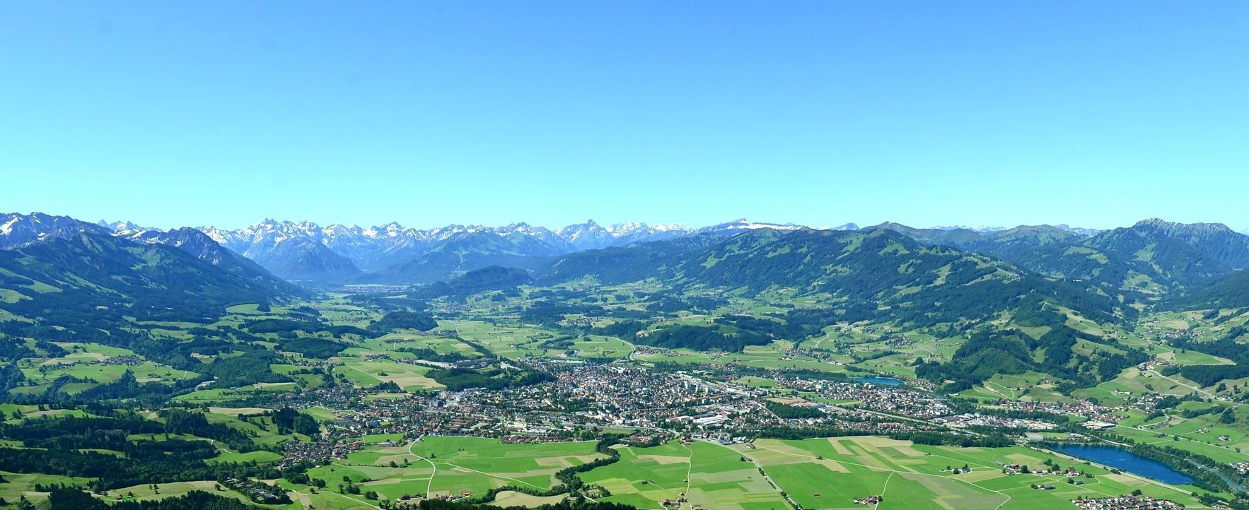 Blick vom Burgberger Hörnle Richtung Allgäuer Hochalpen